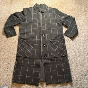Women's Checkered Long Coat